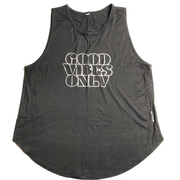 Glyder Tank Black Good Vibes Only - Picture 1 of 9